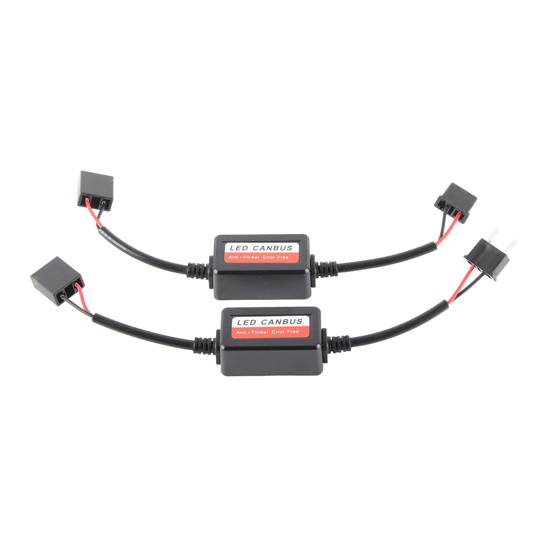 Qiilu 2PCS H7 LED Scheinwerfer Decoder Canbus Widerstand Radio Audio Anti-Interferenz Anti-Flimmer F