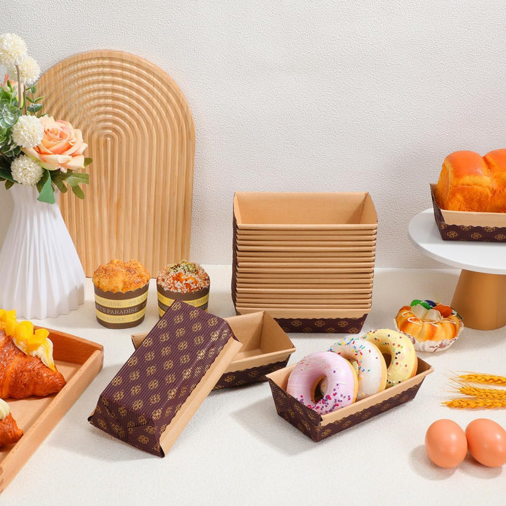 Gatuida Kastenform Kuchen Papier: 25 Stück Backform Kastenform 15 cm Toastbrot Brotbackform für Kuch