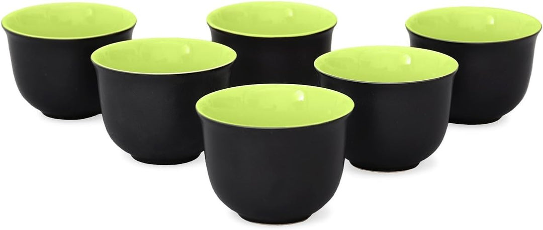Aricola Teeservice „Nelly“. Moderne Teekanne 1,5 Liter in grün/schwarz aus hitzebeständiger Keramik