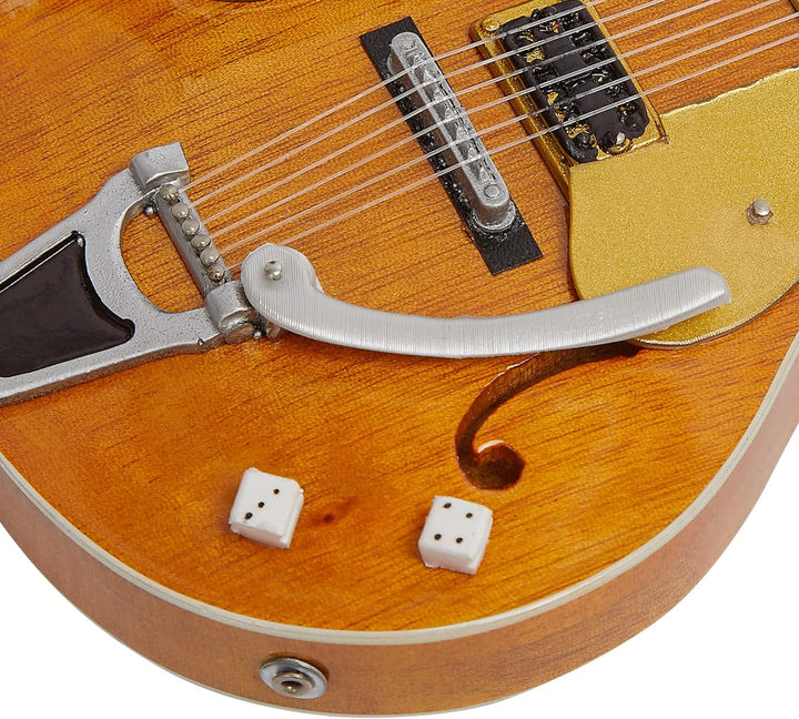 Axman Brian Setzer Miniatur-Gitarren-Nachbildung – Musikgeschenke – Handgefertigte Ornamente im Mass