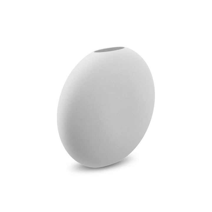Cooee Design Vase Pastille aus Keramik in der Farbe Weiss Handgefertigt, Durchmesser: 20cm, Höhe: 19