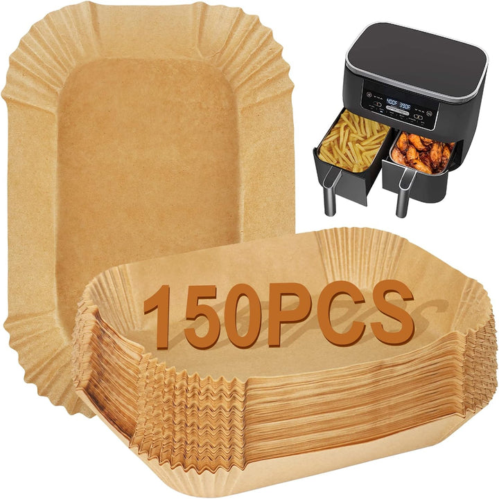 YQL Backpapier für Heissluftfritteuse, 150 Stück Airfryer Backpapier für Ninja AF300EU/ AF400EU/ AF4