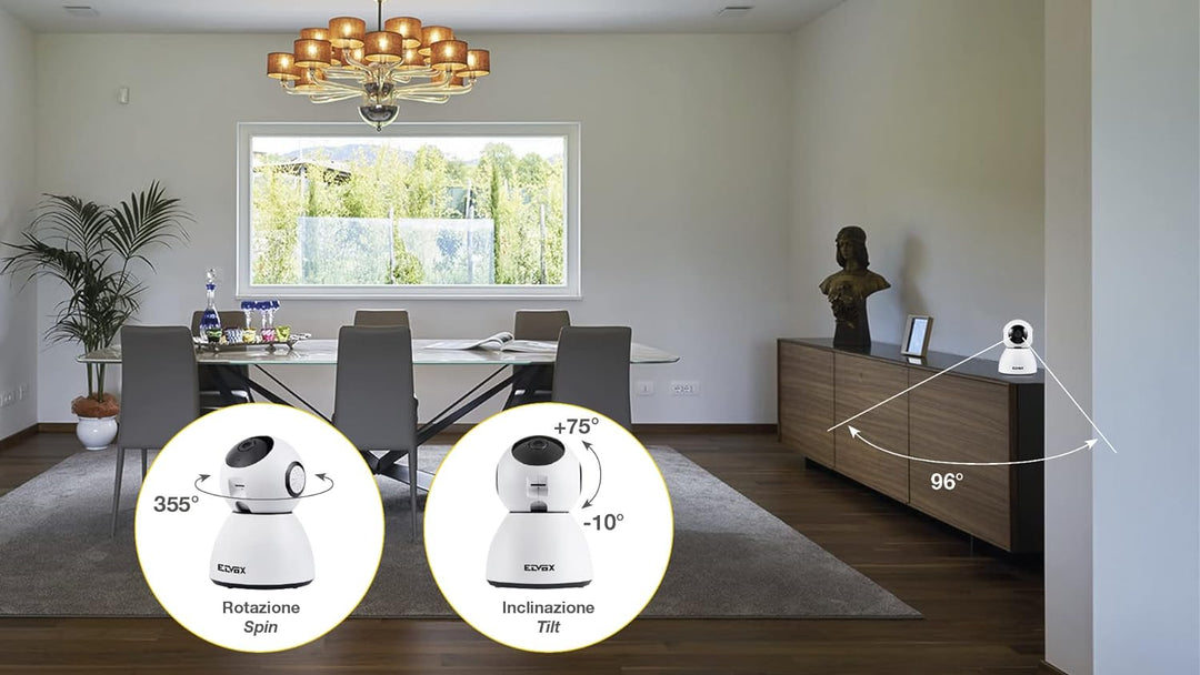 Vimar 46239.040A WiFi Motor-Farbkamera Kompatibel mit Alexa, HD Auflösung 1080, Bewegungsmelder funk