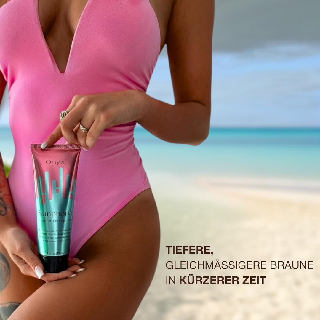 Onyx Sunphoria Solarium Creme ohne Selbstbräuner - Sonnencreme mit Bräunungsbeschleuniger - Extreme