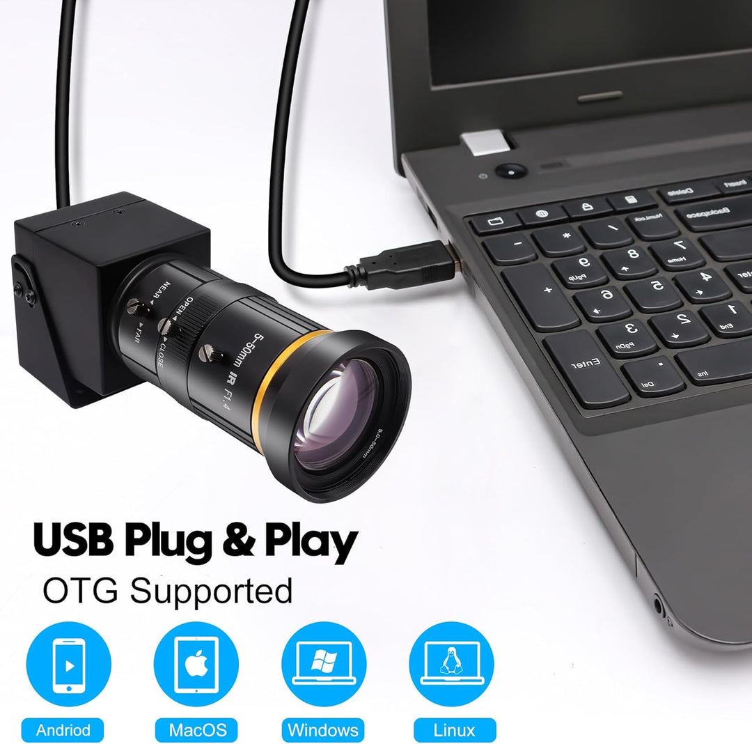 SvPro 4K USB HDMI Kamera Streaming Webcam mit 5-50mm Zoom Objektiv Manueller Fokus H.264 H.265 CS Mo