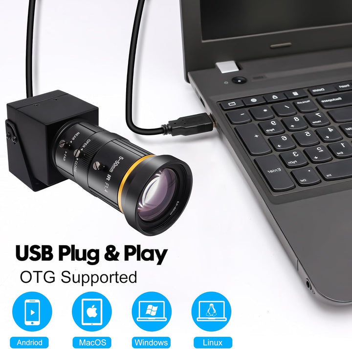 SvPro 4K USB HDMI Kamera Streaming Webcam mit 5-50mm Zoom Objektiv Manueller Fokus H.264 H.265 CS Mo