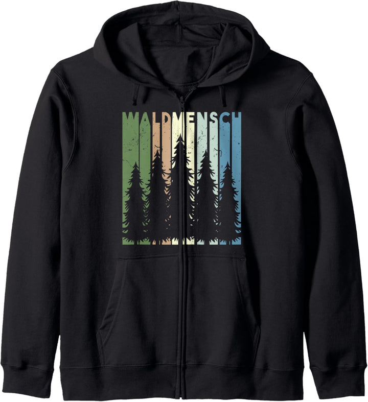 Waldmensch Tshirt Retro Wald Förster Kapuzenjacke