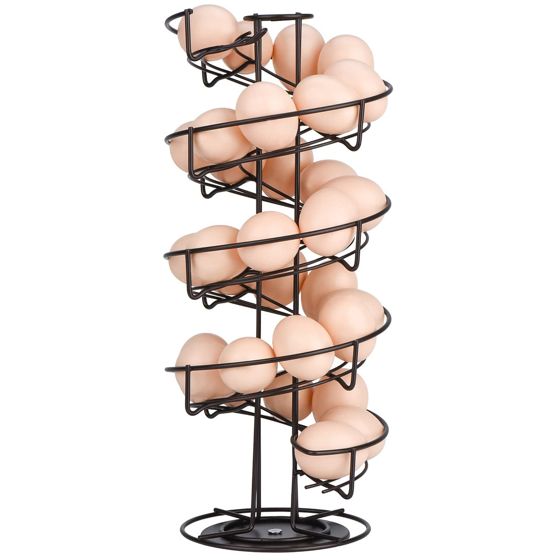 Toplife Eierspender, Eierspirale Edelstahl spiralförmiges Design, Eierständer Aufbewahrung für ca. 3