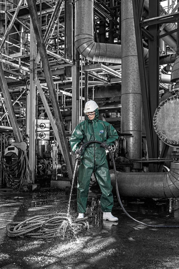 Uvex 3B Chem Classic Schutzanzug - Schutzoverall Typ 3B - Einweg-Chemikalienschutz L Gelb, L Gelb