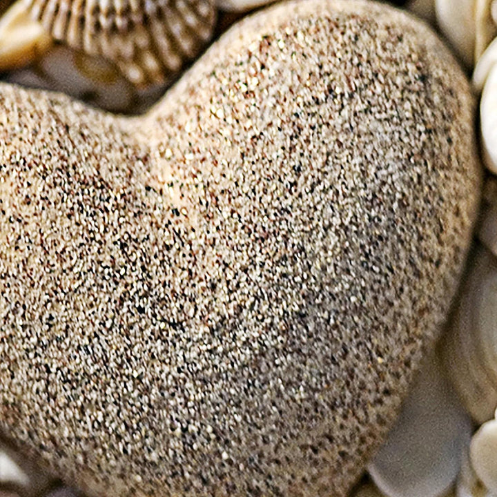 Runa Art Wandbilder Herz Strand 5 Teilig Bild auf Vlies Leinwand Deko Schlafzimmer Wohnzimmer Medita