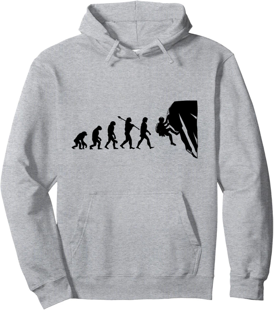 Klettern Boulder Climbing Evolution Freeclimbing Kletterer Pullover Hoodie