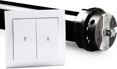 NOBILY *** Rolladen-Komplett-Set für 60mm (SW60) Achtkantwelle Maxi-Rolladenmotor 20Nm + Wippschalte