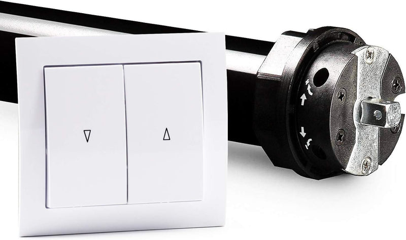NOBILY *** Rolladen-Komplett-Set für 60mm (SW60) Achtkantwelle Maxi-Rolladenmotor 20Nm + Wippschalte