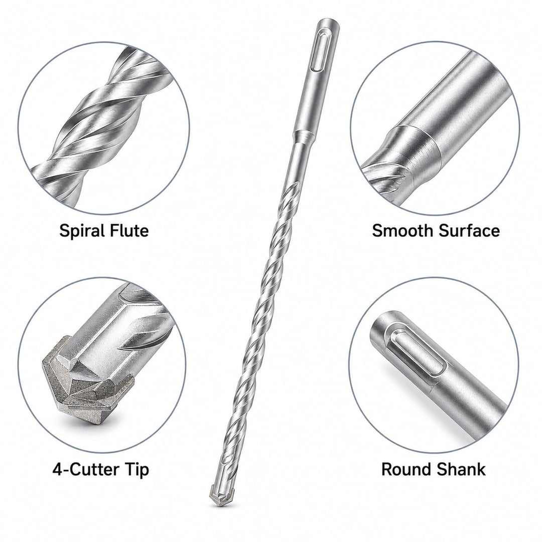 STARVAST SDS Plus Bohrer Set für Beton [8tlg - Ø6-16 & 210mm lang] 4 Schneiden - Langlebige Betonboh