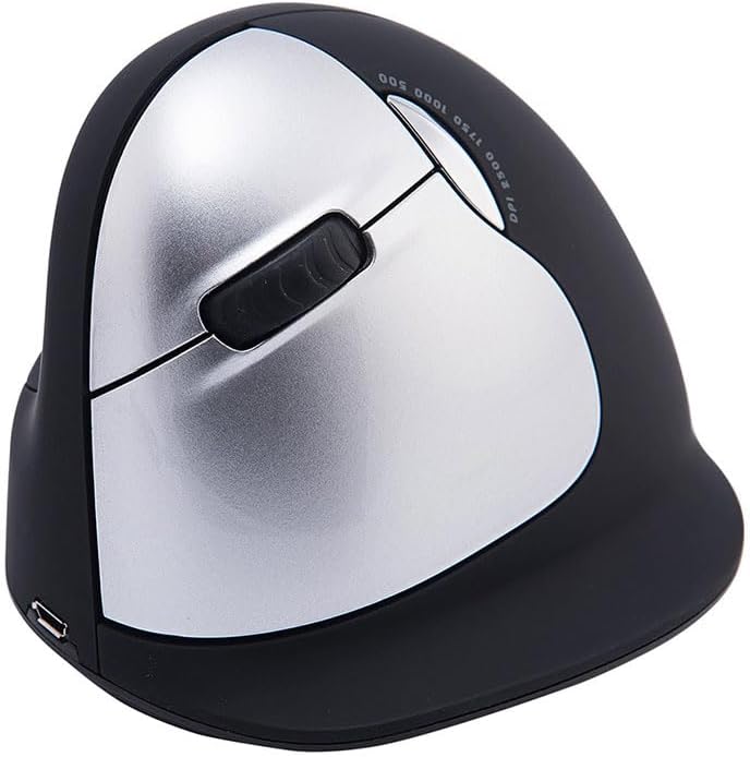 R-Go Tools HE Maus, Ergonomische Design, Vertikale Maus für Linkshänder, Gross (Handlänge über 185mm