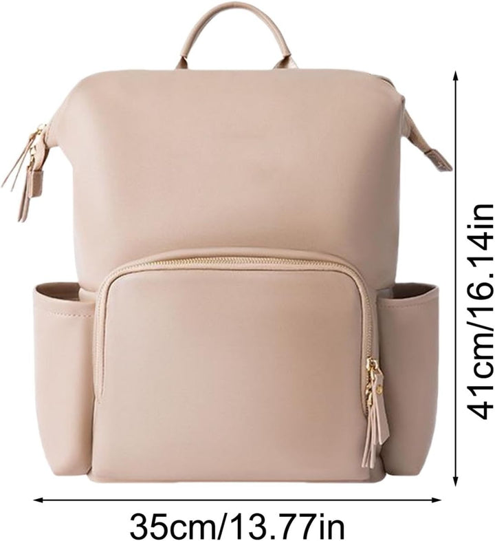 Wickelrucksack aus Leder – Kleinkindtaschen, Wickelrucksack aus PU-Leder, wasserdicht, verstärkte Re