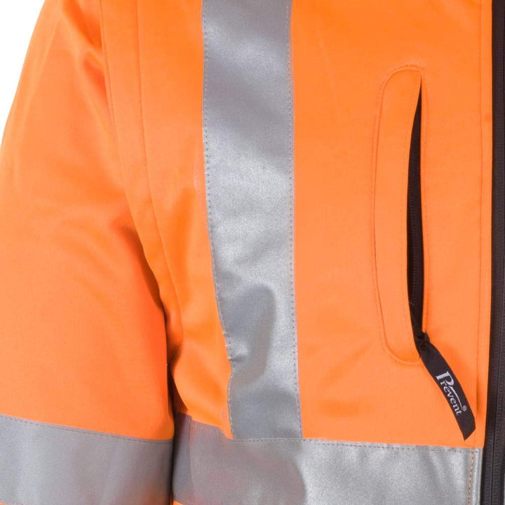 Prevent Warnschutz-Softshell-Jacken 8060O, leuchtorange, Gr. M M-5XL, M-5XL