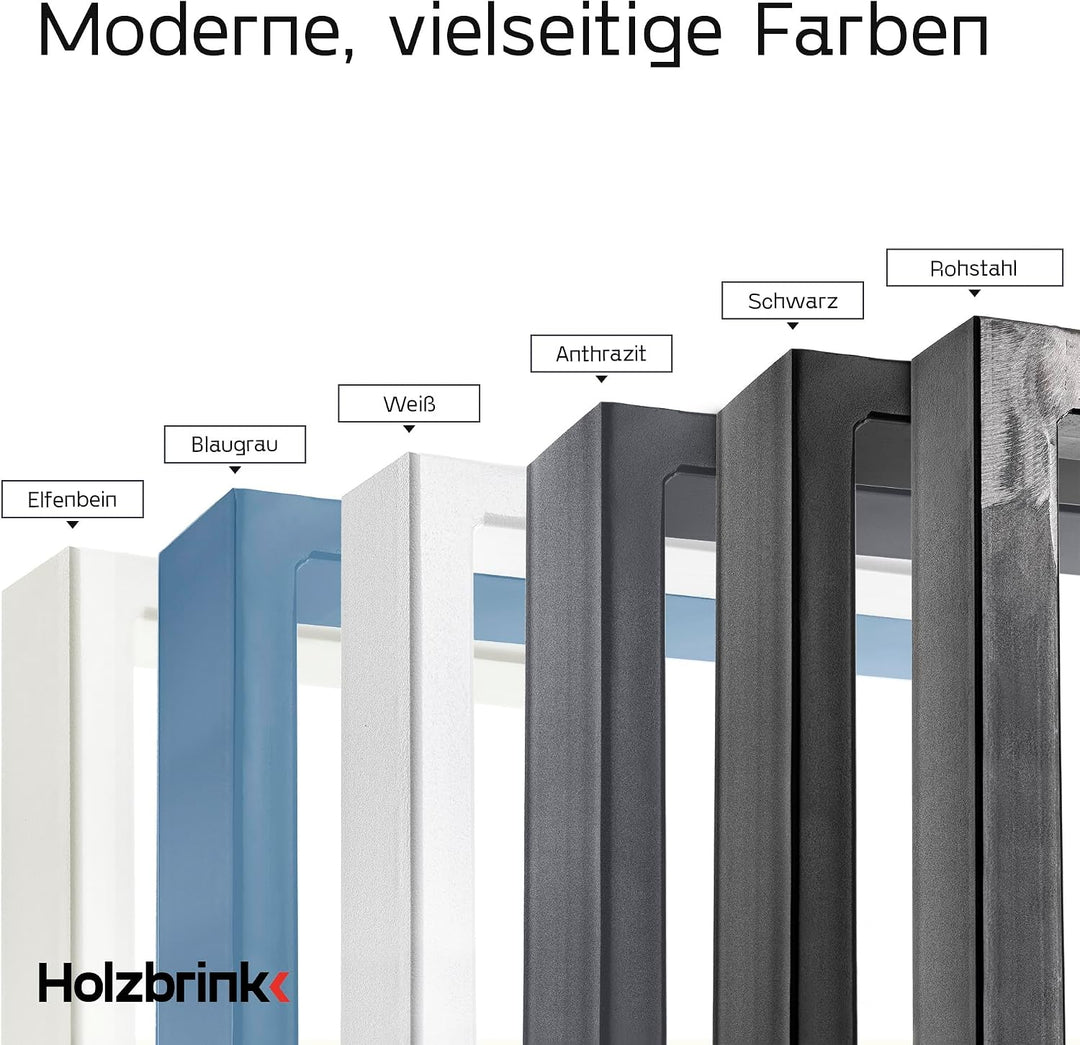 HOLZBRINK Tischbeine für Couchtisch Sitzbank, Möbelfüsse aus Vierkantprofil 60x20 mm, Tischgestell 4