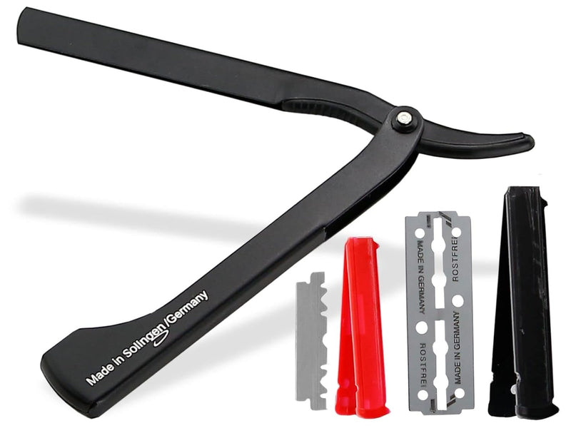 Rasiermesser mit Wechselklingen aus Solingen Bartmesser Made in Germany Rasier-Set für Herren mit Kl