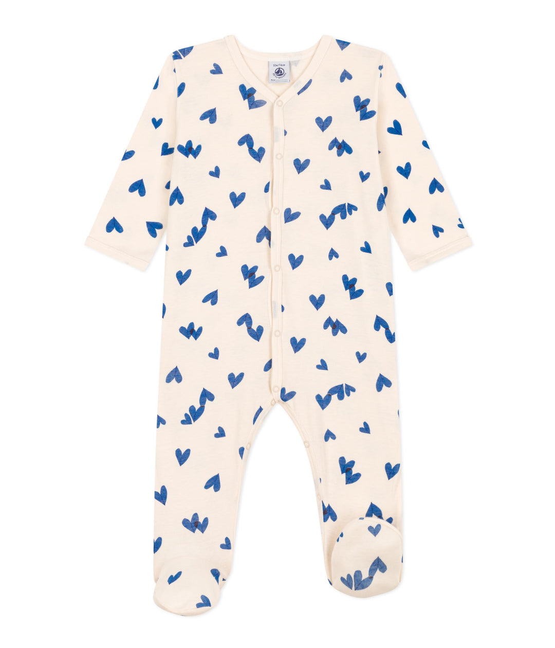 Petit Bateau Unisex Baby Pyjama zum Schlafen gut 3 Monate Weiss Avalanche / Mehrfarbig, 3 Monate Wei