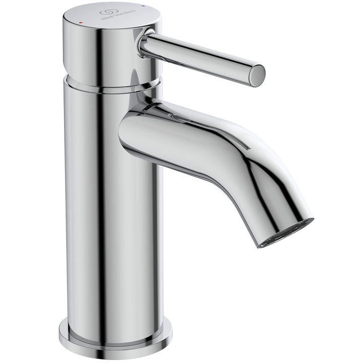 Ideal Standard BC193AA Ceraline Waschtischarmatur mit Push-Open Ventil mit Ablaufgarnitur