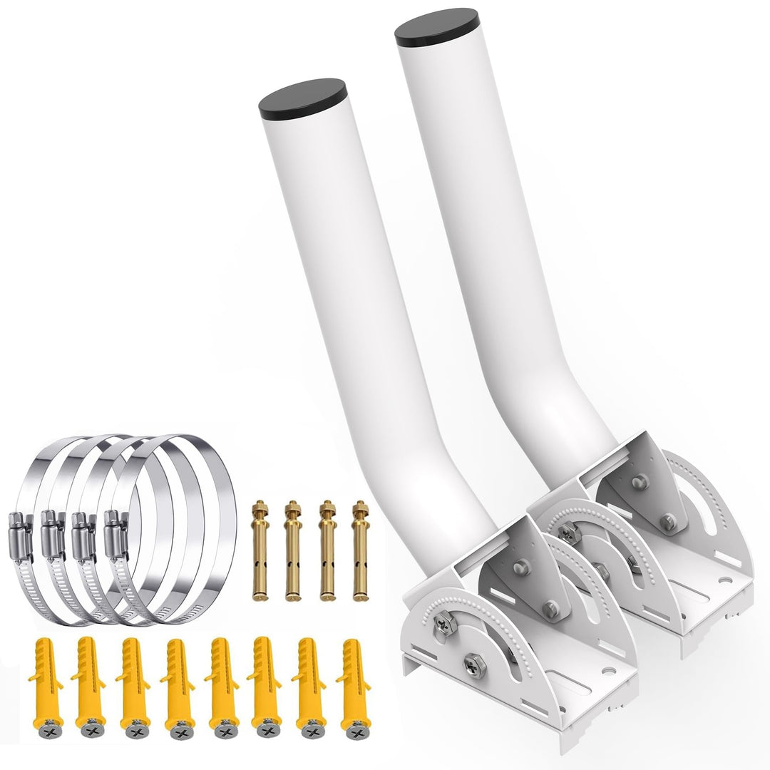 Universal verstellbare TV-Antennenhalterung, 27.9 cm, wetterfest, J-Stange, kabellose Steghalterung,