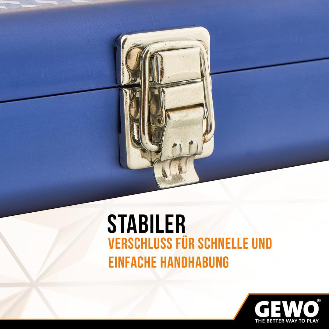 GEWO Schlägerkoffer Alu-Safe - Tischtennis Alukoffer mit Schaumstoff für geschützten Transport und s