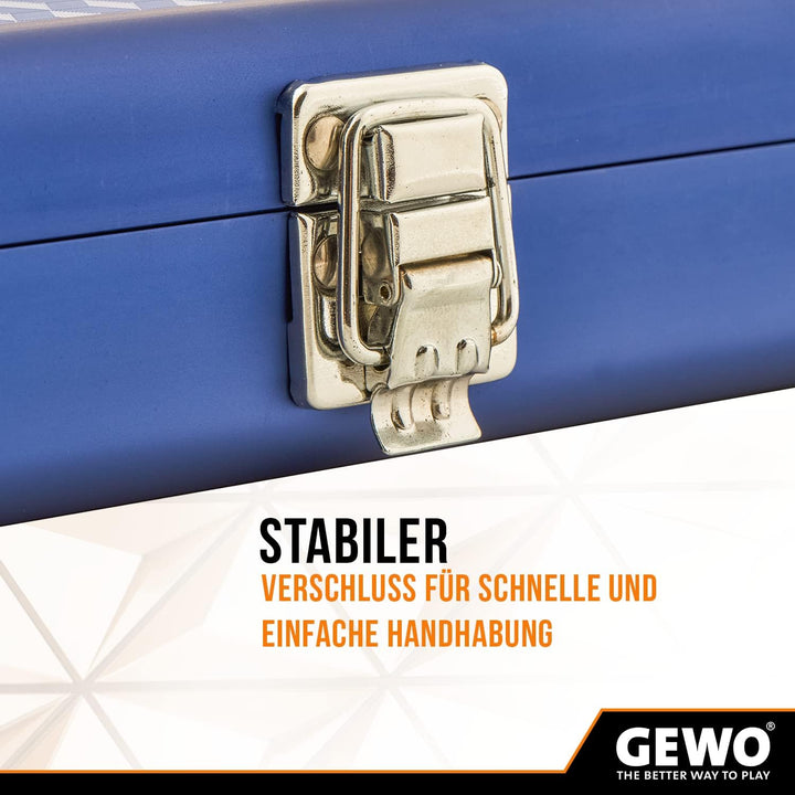 GEWO Schlägerkoffer Alu-Safe - Tischtennis Alukoffer mit Schaumstoff für geschützten Transport und s