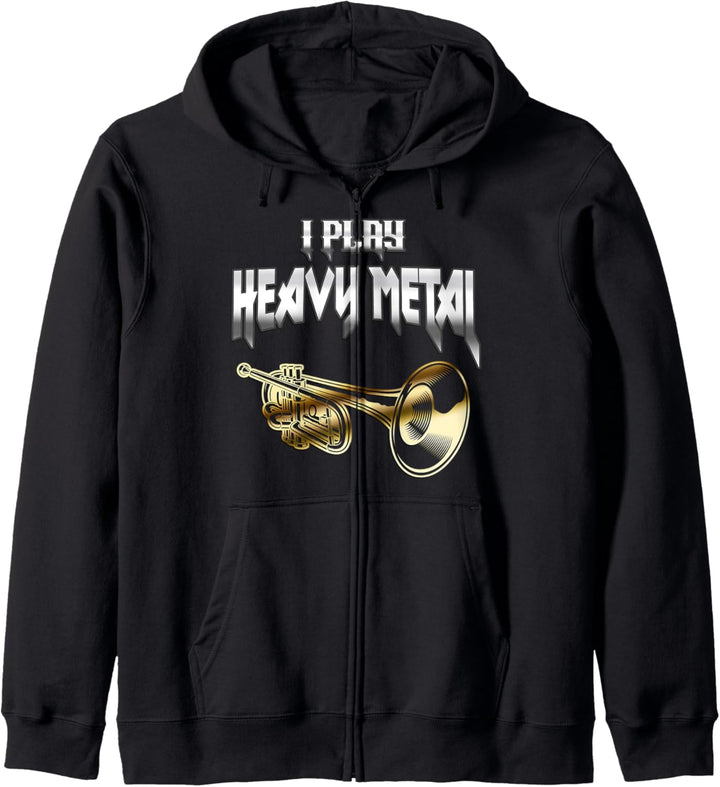 Play Heavy Metal Trompete Wind Instrument Musiker Spass Kapuzenjacke