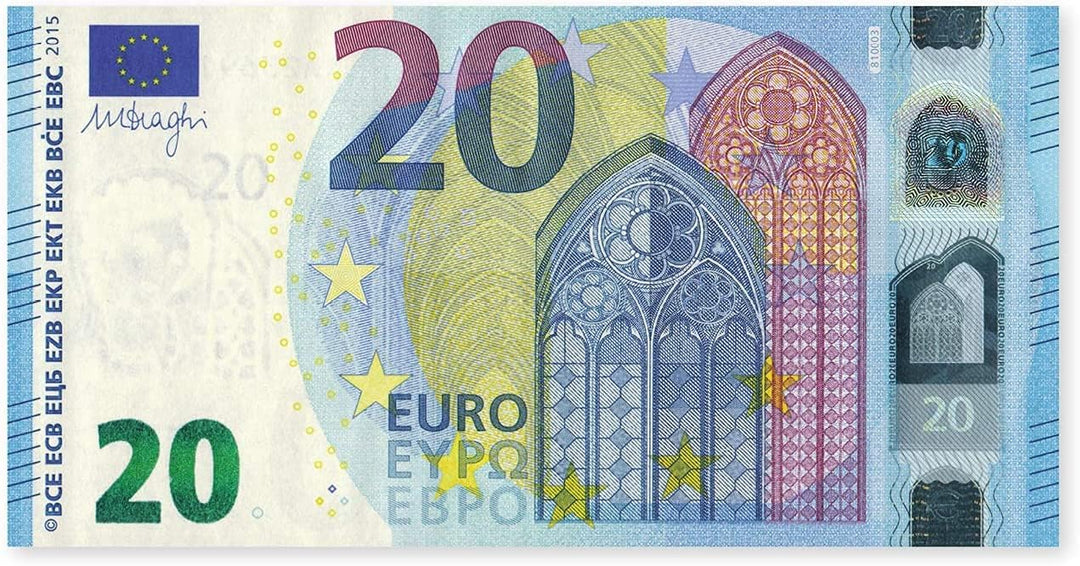 Litfax GmbH 20€ Euroschein/Euro-Geldscheine ca. 175 x 91 mm/banderoliert, je Pack. 75 Stück (3 PG) …
