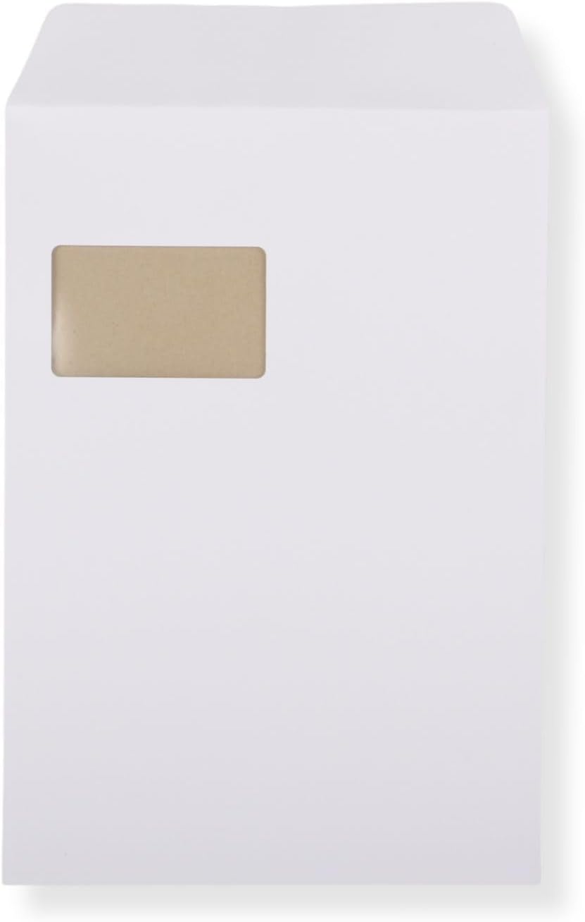 100 St. C4 Papprückwand Versandtaschen weiss mit Fenster 120 gr. Kuvert Haftklebend Briefumschläge H