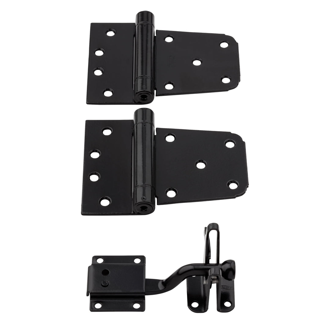 National Hardware N343-475 Selbstschliessendes Tor-Set, schwarz, 0
