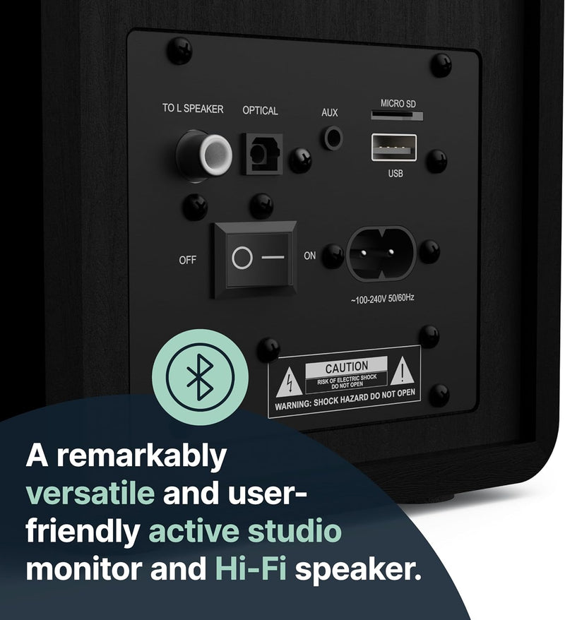 MAJORITY Aktive Regallautsprecher | Bluetooth-HiFi-Lautsprecher mit 70 Watts, gelber Kevlar-Lautspre