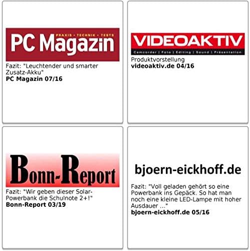 revolt Solar Powerbank Handy: Wetter- & stossfeste Solar-Powerbank PB-80.s mit 8.000 mAh, IP65 (USB