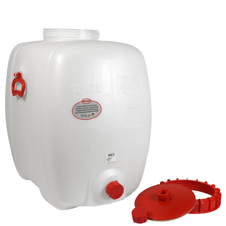 Graf Getränkefässer Saftfässer Kunststofffässer Ovale 60-500 Liter (Oval 100 Liter ohne Zubehör), Ov