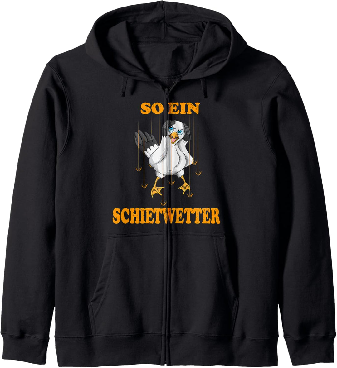 Plattdeutsche Möwe so ein Schietwetter Nordsee Norddeutsch Kapuzenjacke