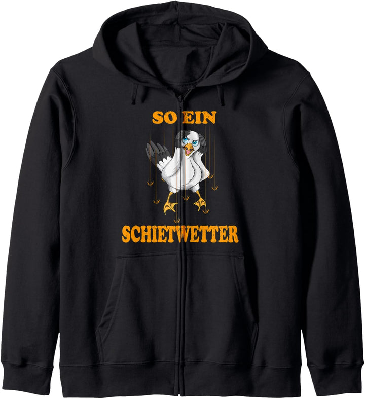 Plattdeutsche Möwe so ein Schietwetter Nordsee Norddeutsch Kapuzenjacke