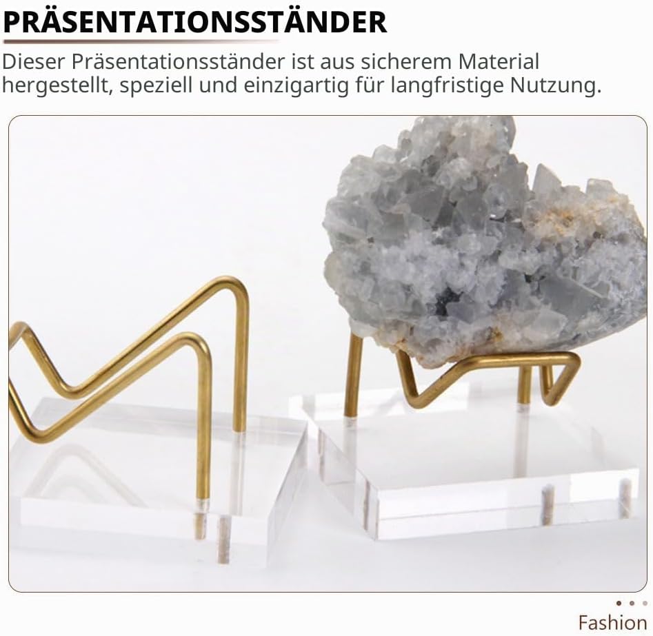 ABOOFAN 2 Stück Mineralienständer aus Metall mit Acrylsockel - Kleiner Präsentationsständer für Kris