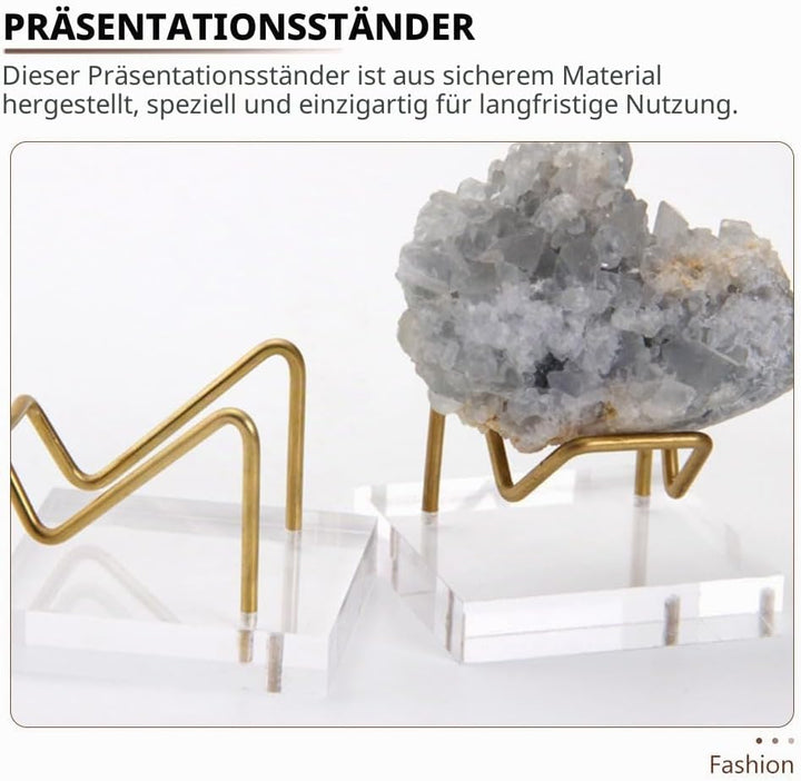 ABOOFAN 2 Stück Mineralienständer aus Metall mit Acrylsockel - Kleiner Präsentationsständer für Kris