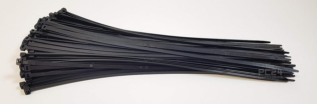 Kabelbinder 540mm Schwarz 100Stck. | Premiumqualität von PC24 Shop &amp; Service 100Stck. 7,8 x 540mm Sc