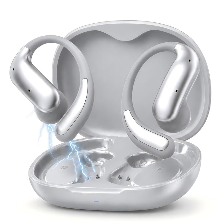Kabellose Kopfhörer mit Ohrbügel, Bluetooth 5.5 Kopfhörer mit Mikrofon, In-Ear-Kopfhörer mit 13 mm H