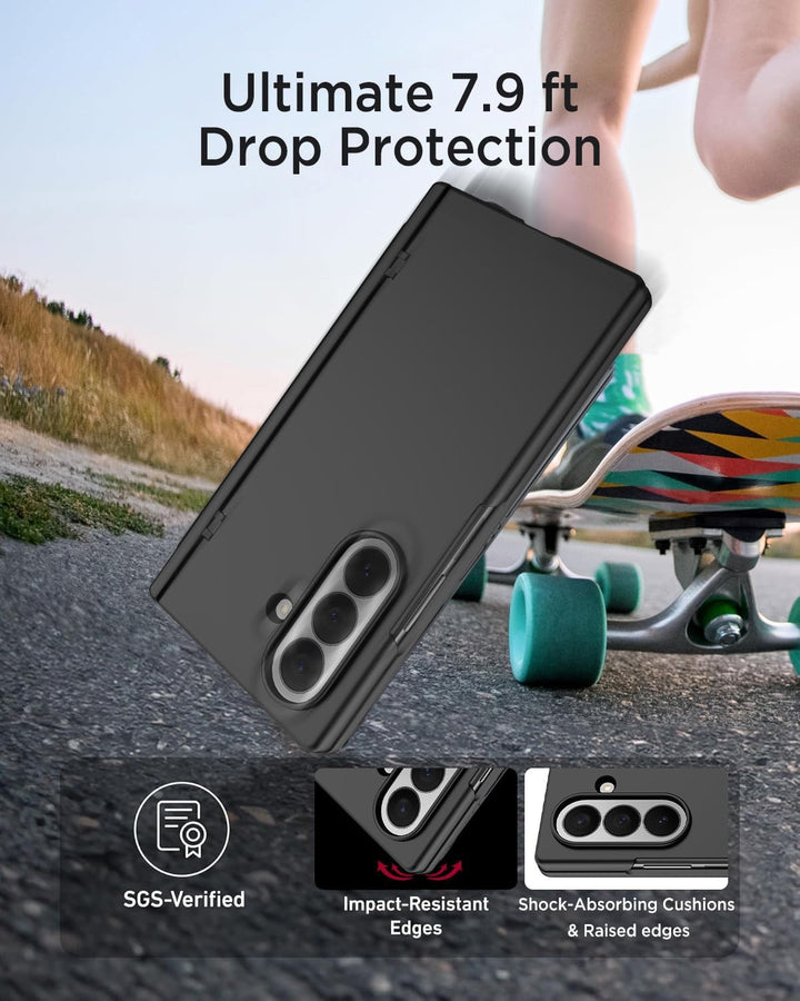 Miimall Magnetisch Hülle Kompatibel mit Samsung Galaxy Z Fold 7 Hülle mit S-Pen &Stifthalter, [Anti-