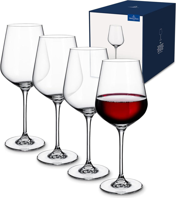 Villeroy &amp; Boch 11-3667-8110 La Divina Rotweinkelch, Glas, transparent, 4 Stück (1 Packung) (Verpack