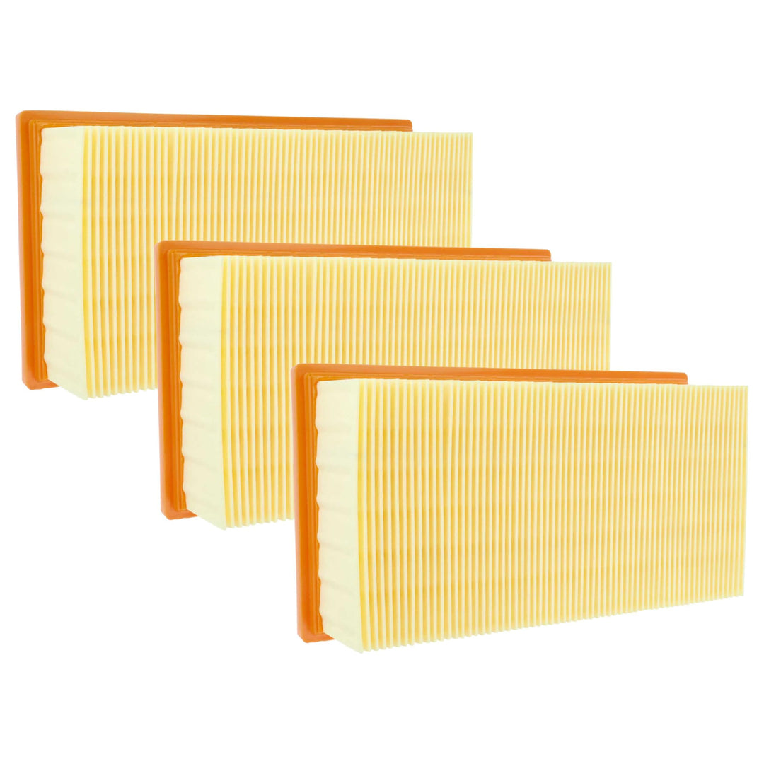 vhbw 3x Flachfaltenfilter kompatibel mit Kärcher NT 351 Eco-HO, NT 351 Eco Profi Nass- und Trockensa