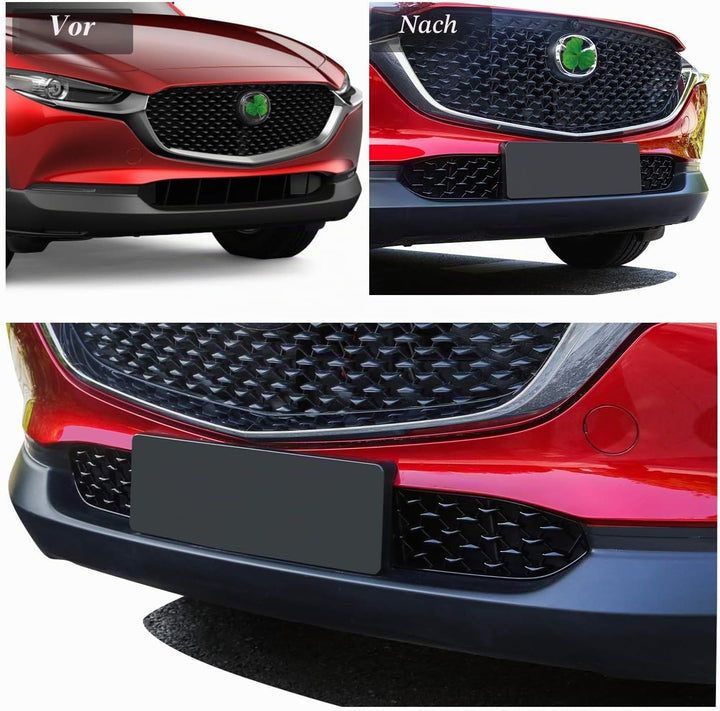 CDEFG Kompatibel mit Mazda CX30 CX-30 2019-2025 2026 Front Kühlergrille Frills Frontstossstangenmask