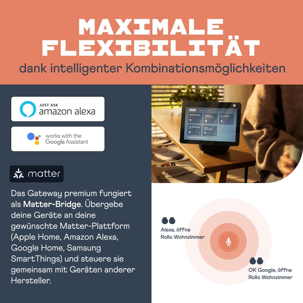 HOMEPILOT Gateway Premium - Smart-Home-Zentrale zur Steuerung Aller smarten HOMEPILOT Produkte per k