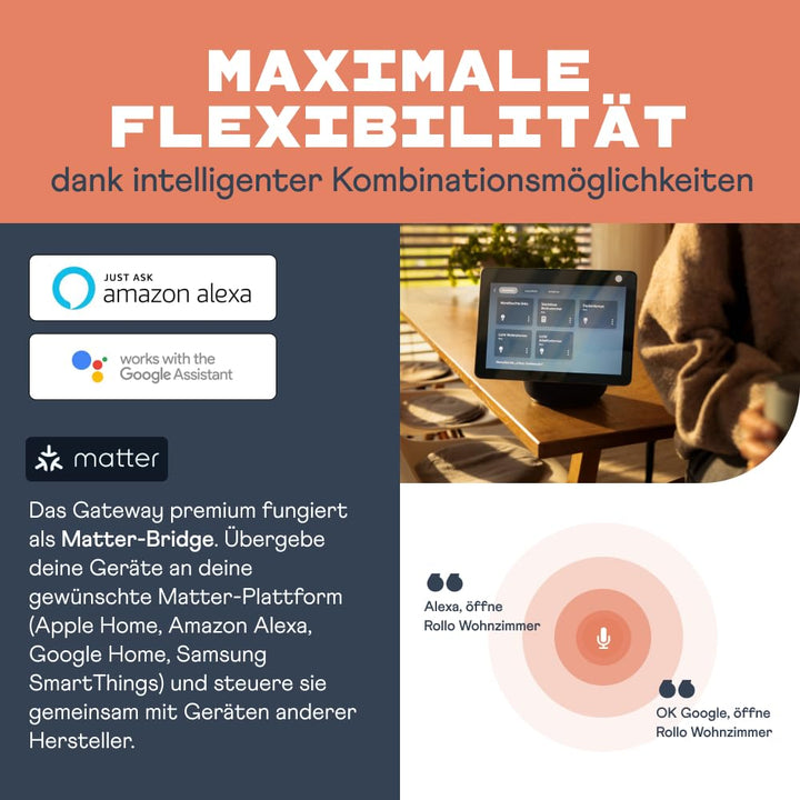 HOMEPILOT Gateway Premium - Smart-Home-Zentrale zur Steuerung Aller smarten HOMEPILOT Produkte per k