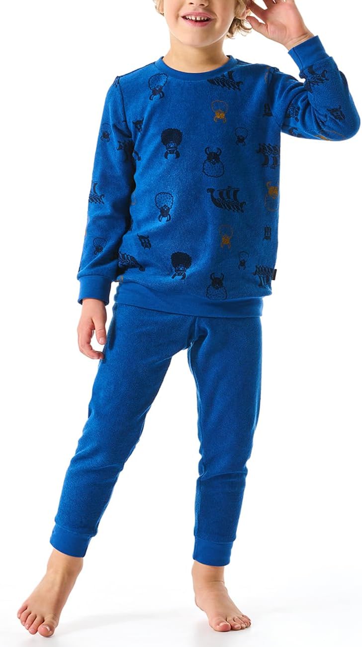 Schiesser Jungen Schlafanzug Set Pyjama warme Qualitäten Frottee - Fleece - Interlock - Grösse 92 bi