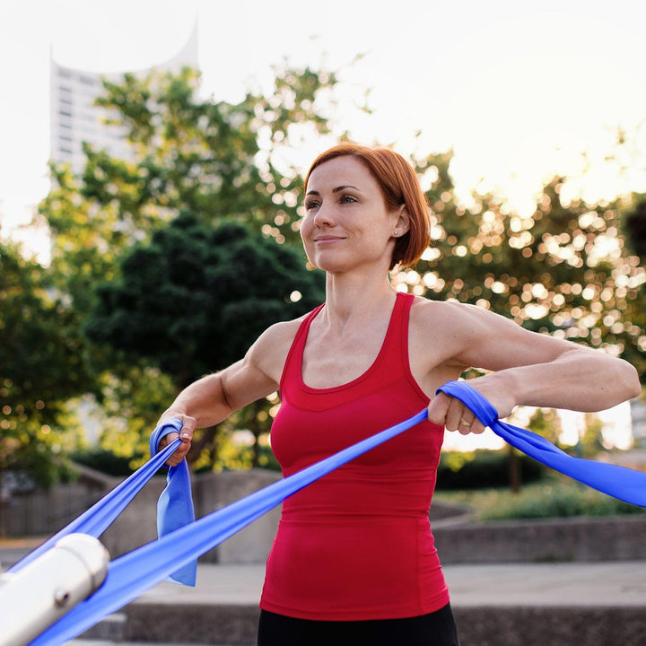 Kintex Fitnessband Bulk Rolle 25m, verschiedene Stärken, Gymnastik-Band, Widerstands-Band Rot
