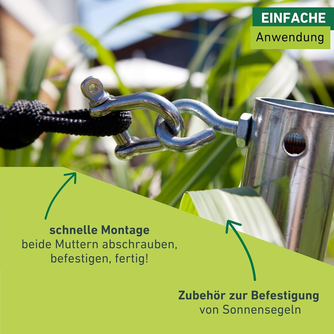 Windhager Ösenschraube zur Befestigung von Sonnensegeln, Augenschraube, Ringschraube, Augbolzen, Sch